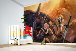 Samolepiaca vliesová fototapeta Japonské anime 375 x 250 cm