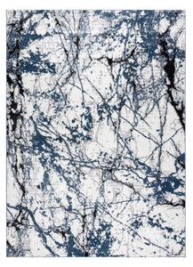 Moderný koberec COZY 8871 Marble, Mramor - Štrukturálny, dve vrstvy rúna, modrá