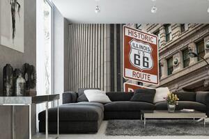 Samolepiaca vliesová fototapeta Route 66 v Illinois 375 x 250 cm