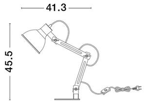 Drevená stolová lampa Grou 41.3 biele – Biela