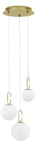 Rustikálny luster Hook 42 zlaté – LED