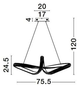 LED luster Medora B 75.5 zlaté