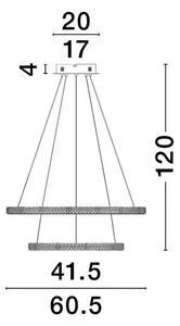 LED luster Ginevra 60.5 čierne