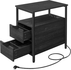 VASAGLE Odkladací stolík - čierna - 60x61x35 cm