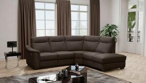 ROHOVÁ SEDAČKA, textil, koža, tmavohnedá Livetastic - Sedačky, Online Only