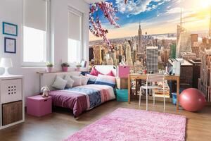Samolepiaca vliesová fototapeta Manhattan pri západe slnka 375 x 250 cm