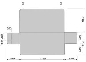 Poťah na sedačku PARIS čierny, 110 cm