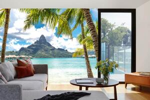 Samolepiaca vliesová fototapeta Pohľad na Bora Bora 375 x 250 cm