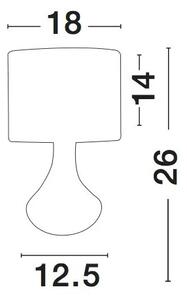Rustikálna stolová lampa Rosia 18 biele – Biela