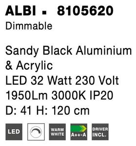 LED luster Albi 41 čierne – Čierna