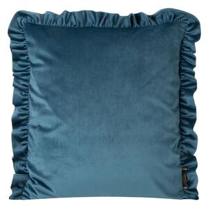 Dovoz EU Dekoračná obliečka VELVET - modrá Polyester 45x45 cm