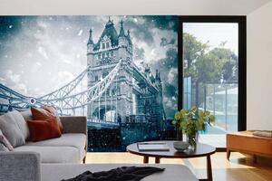 Samolepiaca vliesová fototapeta Zimná londýnska scéna 375 x 250 cm