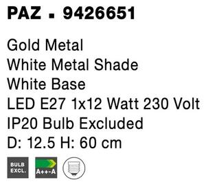 Rustikálna stolová lampa Paz mint – Kov