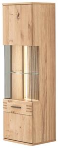 ZÁVESNÁ VITRÍNA, farba duba, 45/149/37 cm Livetastic - Sklenené vitríny, Online Only