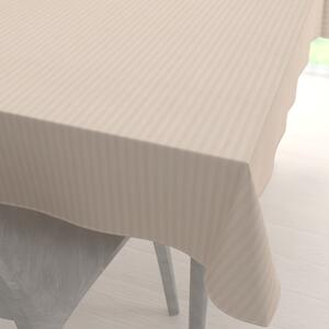 Biante Damaškový obdĺžnikový obrus Atlas Grádl DM-023 Krémovo béžový - pásiky 1 cm 100x140 cm