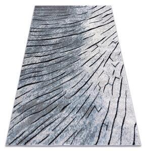 Moderný koberec COZY 8874 Timber, drevo - Štrukturálny, dve vrstvy rúna sivá / modrá