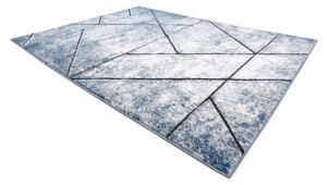 Moderný koberec COZY 8872 Wall, geometrický , trojuholníky - Štrukturálny, dve vrstvy rúna, modrá