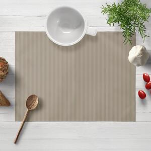 Biante Damaškové prestieranie na stôl Atlas Grádl DM-022 Latte - pásiky 1 cm 30x40 cm