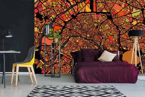 Samolepiaca vliesová fototapeta Mapa Paríža 375 x 250 cm