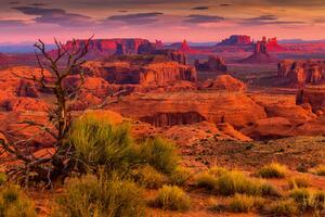DIMEX | Vliesové fototapety na stenu Monument Valley MS-5-1646 | 375 x 250 cm | červená, fialová, oranžová