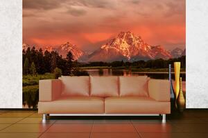 Samolepiaca vliesová fototapeta Teton Range, USA 375 x 250 cm