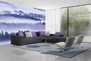 Samolepiaca vliesová fototapeta Hmla a stromy 375 x 250 cm
