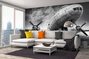 Samolepiaca vliesová fototapeta Lietadlo na dráhe 375 x 250 cm