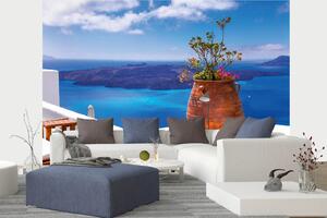 Samolepiaca vliesová fototapeta Ostrov Santorini 375 x 250 cm
