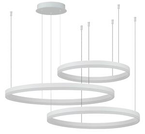 Moderný luster Halo 80+60+40 CCT biela s diaľkovým ovládaním