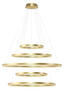Moderný luster Halo Pendant 150+120+100+80+60 Cct zlatá s diaľkovým ovládaním – 2900K