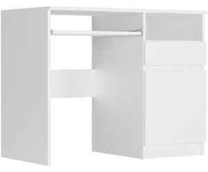 Moderný písací stôl so skrinkou 90x50 cm - rôzne farebné prevedenia Biela