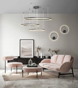 Moderný luster Halo 120+100+80 CCT čierna s diaľkovým ovládaním