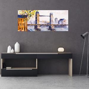 Obraz - Maľba mesta (120x50 cm)