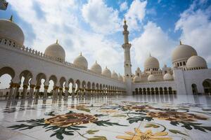 DIMEX | Vliesové fototapety na stenu Abu Dhabi MS-5-1102 | 375 x 250 cm | modrá, biela, béžová, žltá