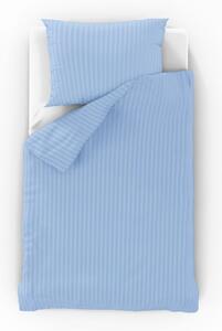 Kvalitex Hotelové obliečky atlas grádl 2cm prúžok 140x200,70x90cm modré Zapínanie: Zips