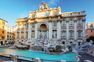 DIMEX | Vliesové fototapety na stenu Fontána di Trevi II. MS-5-1166 | 375 x 250 cm | vicefarebná, modrá, béžová