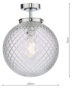 Där Lighting WAY0150 - Kúpeľňové stropné svietidlo WAYNE 1xE27/40W/230V chróm