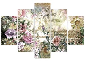 Obraz - Dizajnové kvety (150x105 cm)
