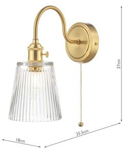 Där Lighting HAD0740-05 - Nástenné svietidlo HADANO 1xE14/40W/230V zlaté