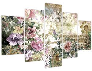 Obraz - Dizajnové kvety (150x105 cm)
