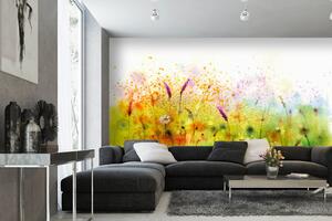 Samolepiaca vliesová fototapeta Maľba - Abstraktný akvarel 375 x 250 cm