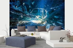 Samolepiaca vliesová fototapeta Modrá ľadová jaskyňa 375 x 250 cm
