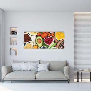 Obraz - Zdravé potraviny (120x50 cm)