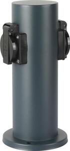 Brilagi - Vonkajší zásuvkový stĺpik PILLAR 2Z SCHUKO 230V IP44 antracit