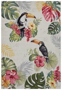 Hanse Home Collection koberce Kusový koberec Flair 105608 Tropical Dream Creme Multicolored – na von aj na doma - 80x165 cm