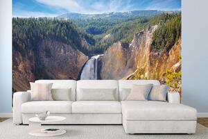 Samolepiaca vliesová fototapeta Yellowstonské vodopády 375 x 250 cm