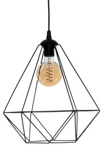 Závesné svietidlo BASKET 1xE27/60W/230V čierna