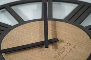 Dekorstudio Moderné drevené hodiny EKO Loft Adulto antracit 50cm