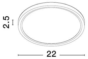 LED stropné svietidlo Dixie 22 biele – Biela