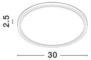 LED stropné svietidlo Dixie 30 biele – Biela